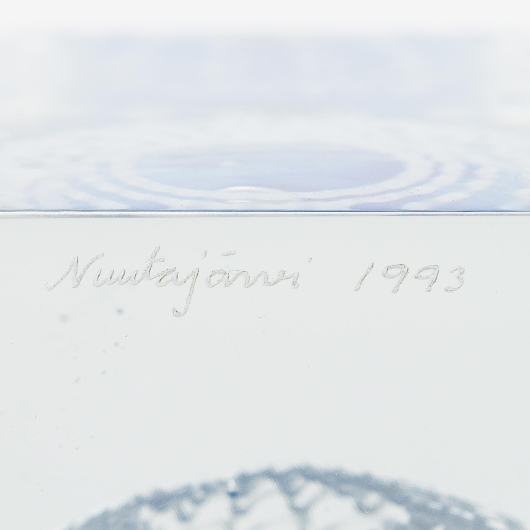 Oiva Toikka, annual glass cube 1993, signed Oiva Toikka Nuutajärvi