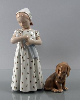 FIGURINER, 2 st, porslin, Bing & Gröndahl.