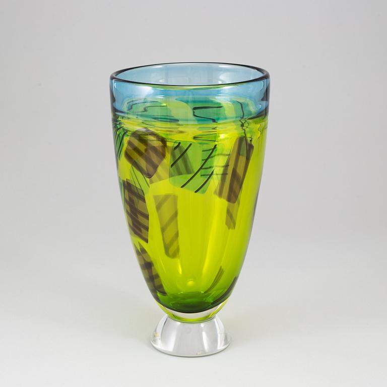 BENGT EDENFALK, a glass, vase, Kosta Boda, Sweden.