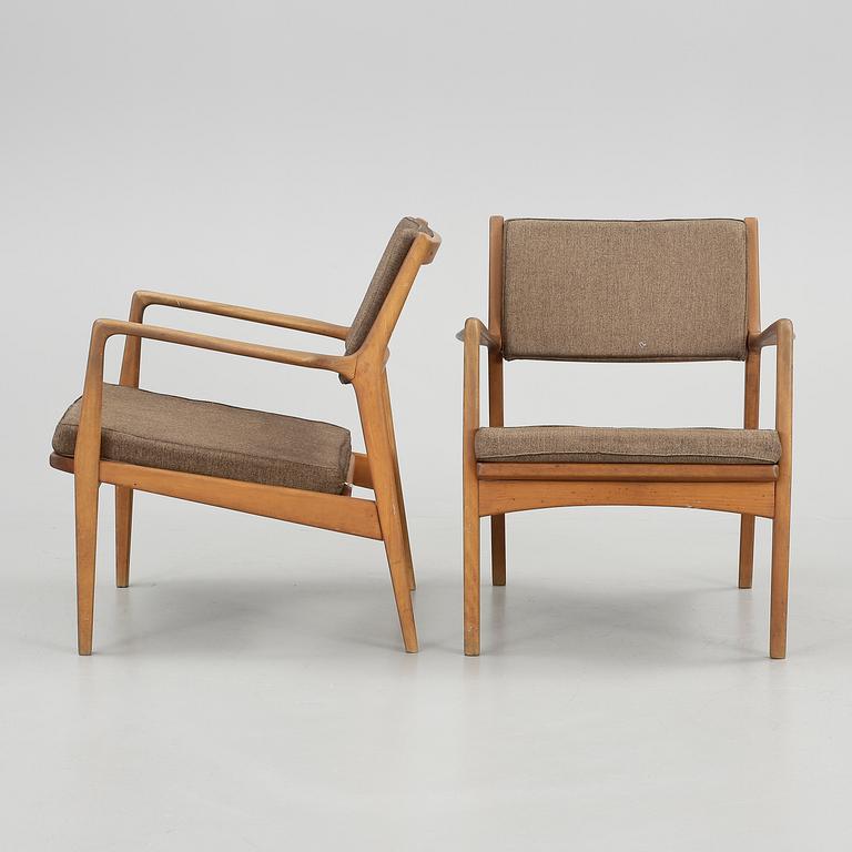 FÅTÖLJER, ett par, JO Carlsson, Vetlanda, 1960-tal.