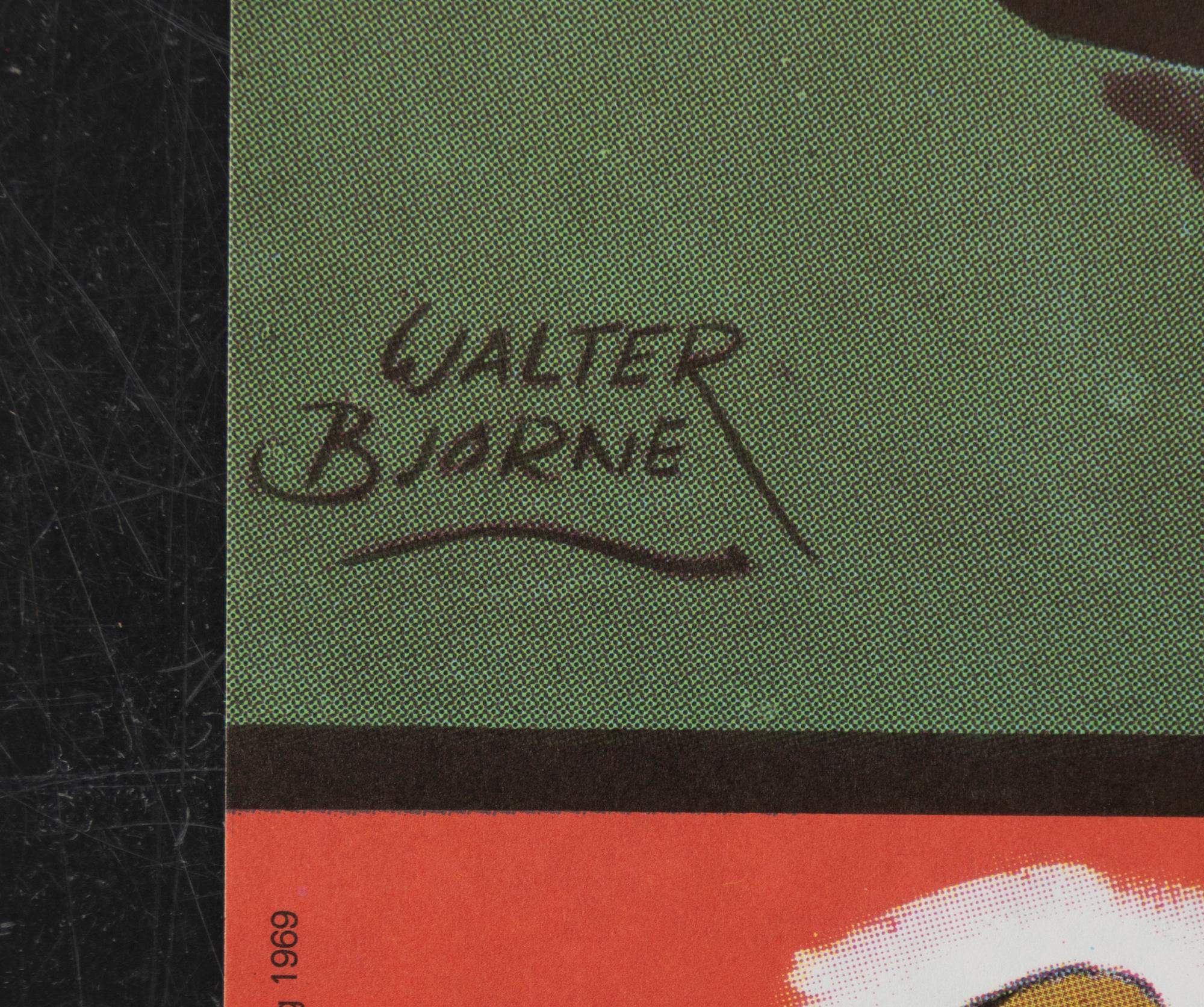 Walter Bjorne, a vintage movie poster, 'Bambi', 1969.