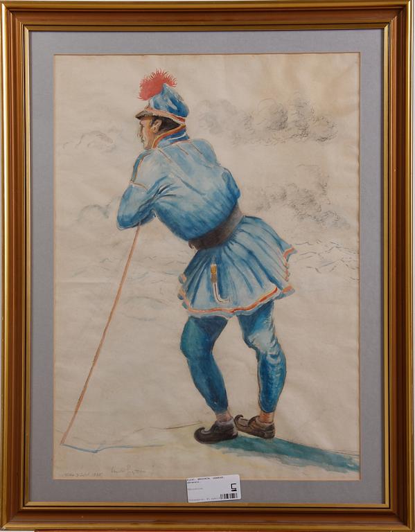 ENGSTRÖM, LEANDER, akvarell. Sign och dat Abisko, 1925.