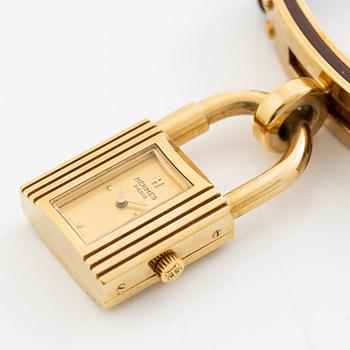 Hermès, armbandsur, "Kelly Lock", 20 x 20 (37,5) mm.