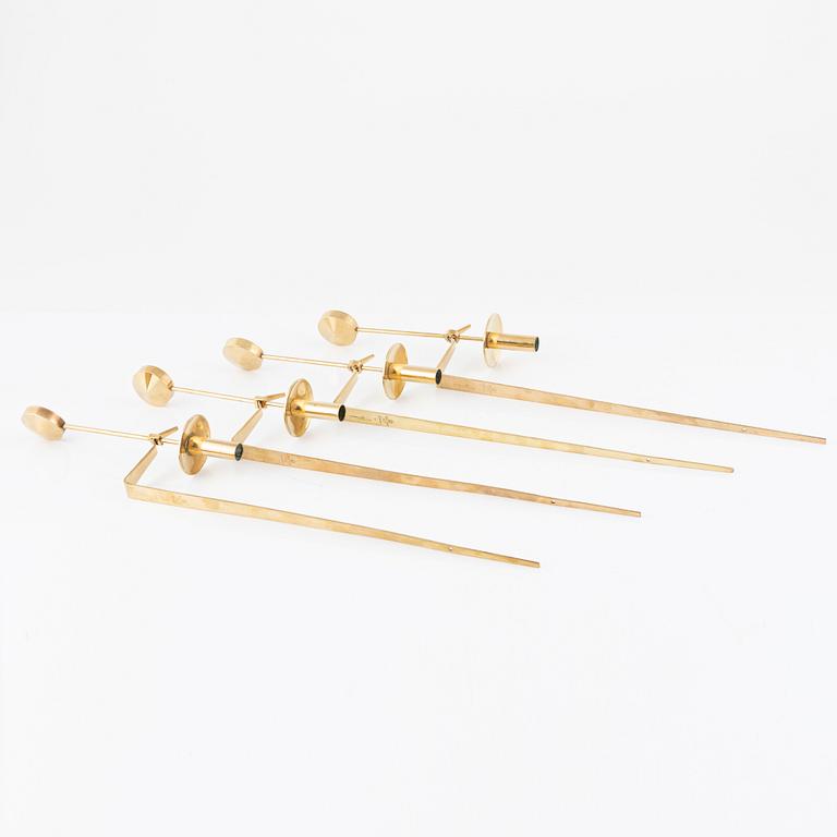 Pierre Forssell, a set of four 'Pendeln' wall lights from Skultuna, late 20th Century.