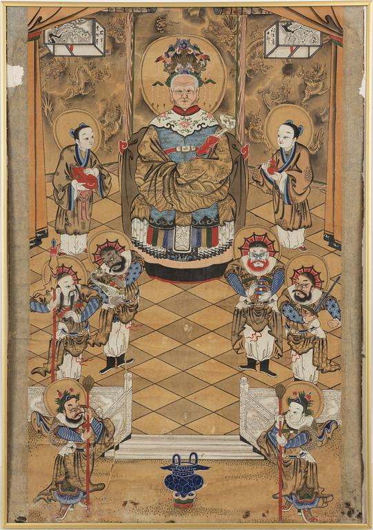 Unknown artist, water colour and ink on paper, China, 20th century.