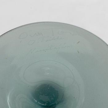 Oiva Toikka, pokaler, 3 st, glas, "Paletti", Nuutajärvi, Finland.