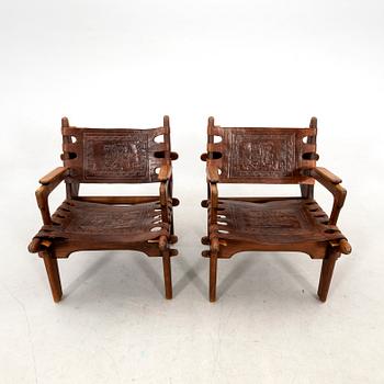 Angel Pazmino, a pair of armchairs for Muebles De Estilo Ecuador, 1960s.