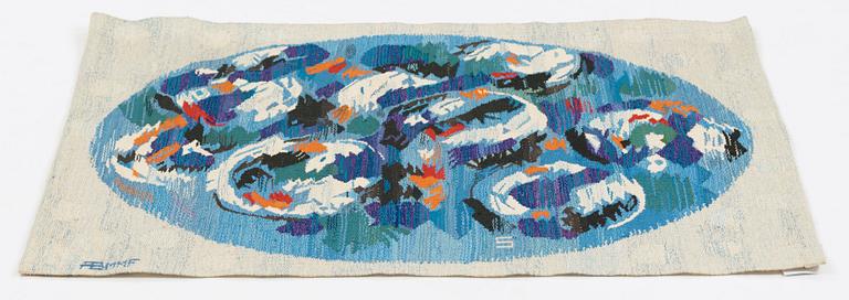 Barbro Sprinchorn, Vävd tapet, "La Lune" ("Månen"), gobelängvariant, ca 87,5-88,5 x 103,5 cm, signerad AB MMF S.