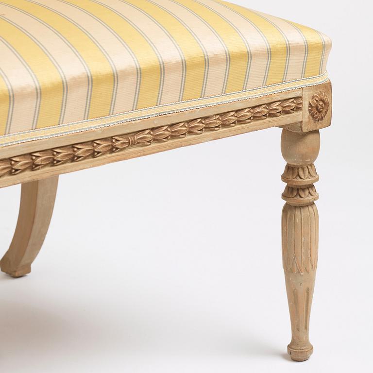 A pair of matched late Gustavian armchairs, Stockholm,  late 18th century.