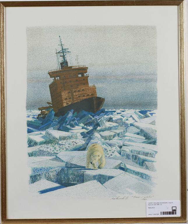 ROLAND SVENSSON, litografi, Sign och dat 1980.