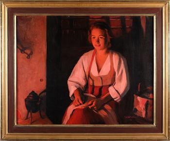 SAM UHRDIN, olja på duk, signerad och daterad -61.