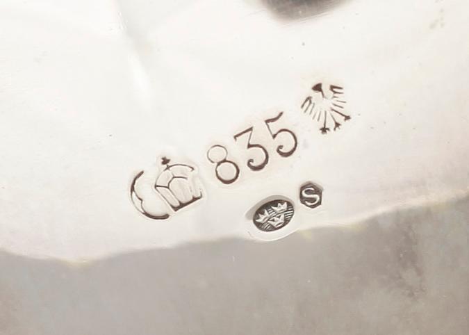 KAFFESERVIS, 3 delar, silver, Tyskland, svenska importstämplar. Vikt ca 1115 gram.