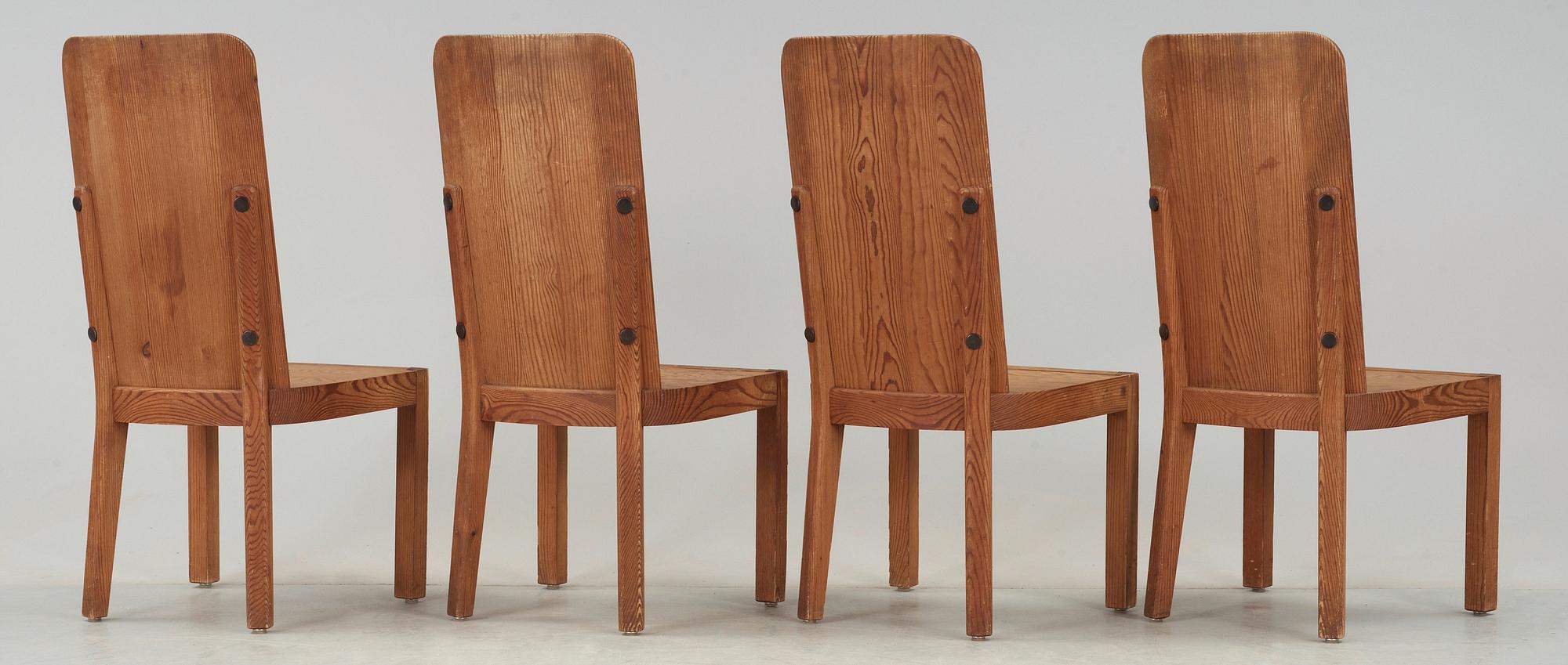 AXEL EINAR HJORTH, stolar, 4 st "Lovö", Nordiska Kompaniet, 1930-tal.