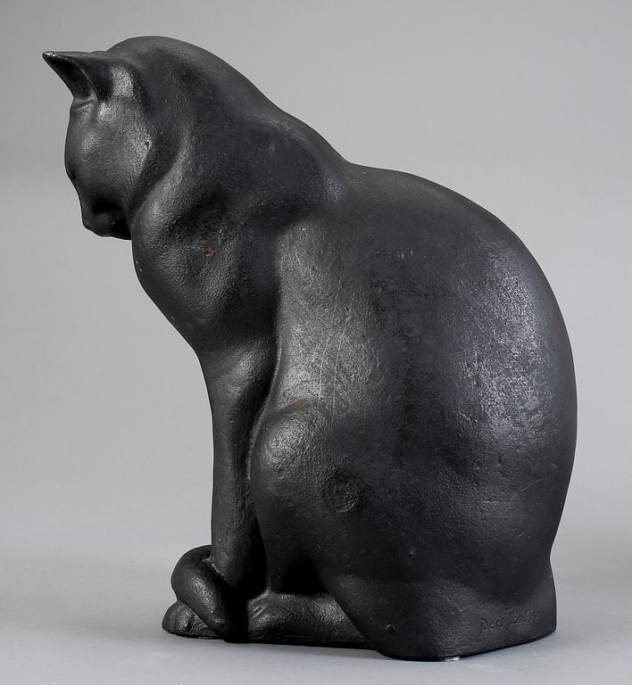 SKULPTUR, gjutjärn, "Jönssons katt", Anders Jönsson, Firma Svenskt Tenn, formgiven 1915.