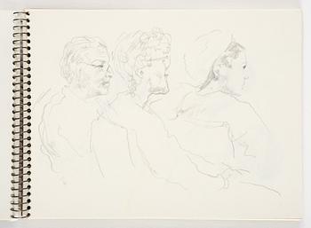 Lotte Laserstein, 4 skissböcker med blyertsteckningar.