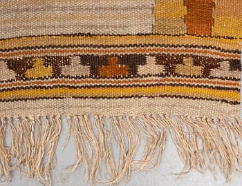 Märta Måås-Fjetterström, a drape, "Gula Dubbelkorset", flat weave, ca 235,5-239 x 154-155,5 cm, signed MMF.