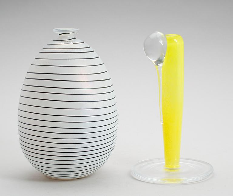VASER, 2 st, glas, Bertil Vallien, Artist Collection, Kosta Boda.