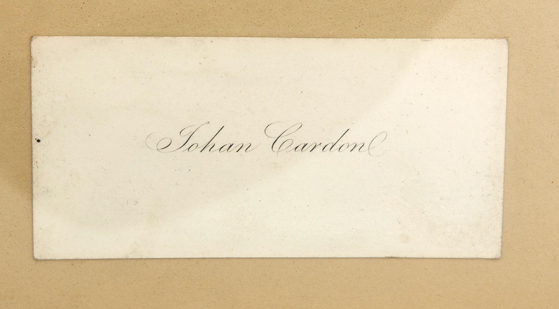 Johan Cardon,  drweing signed.