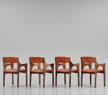 Aldo Tura, stolar, fyra stycken, Milano, Italien, 1960-70-tal.