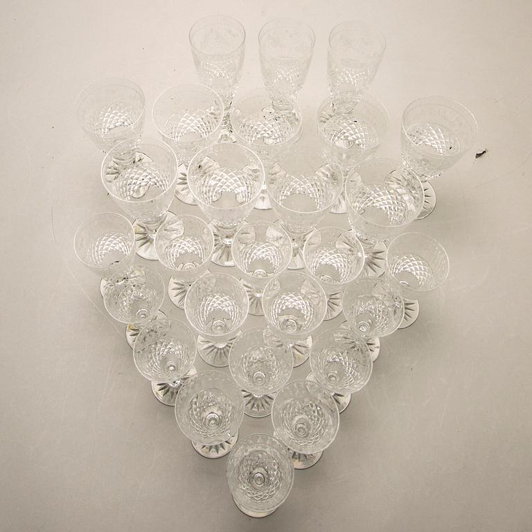 A 27 pcs"Elvira Madigan" glass service from  Kosta.