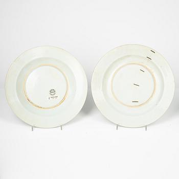 Nine Chinese porcelain plates, Qing Dynasy, 18th-19th Century.