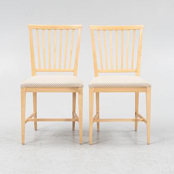 Carl Malmsten, six birch 'Vardags' chairs. Stolab 2006.