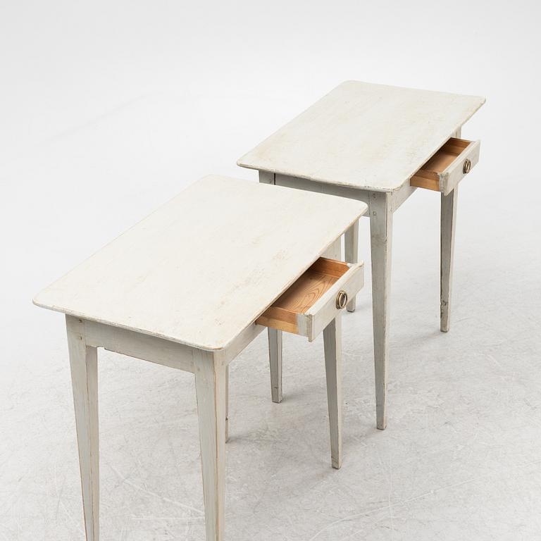 Two painted tables, 19th century.
