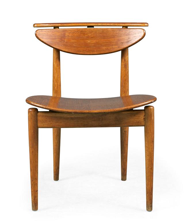 A Finn Juhl teak and oak chair, Bovirke, Denmark 1950-60´s.