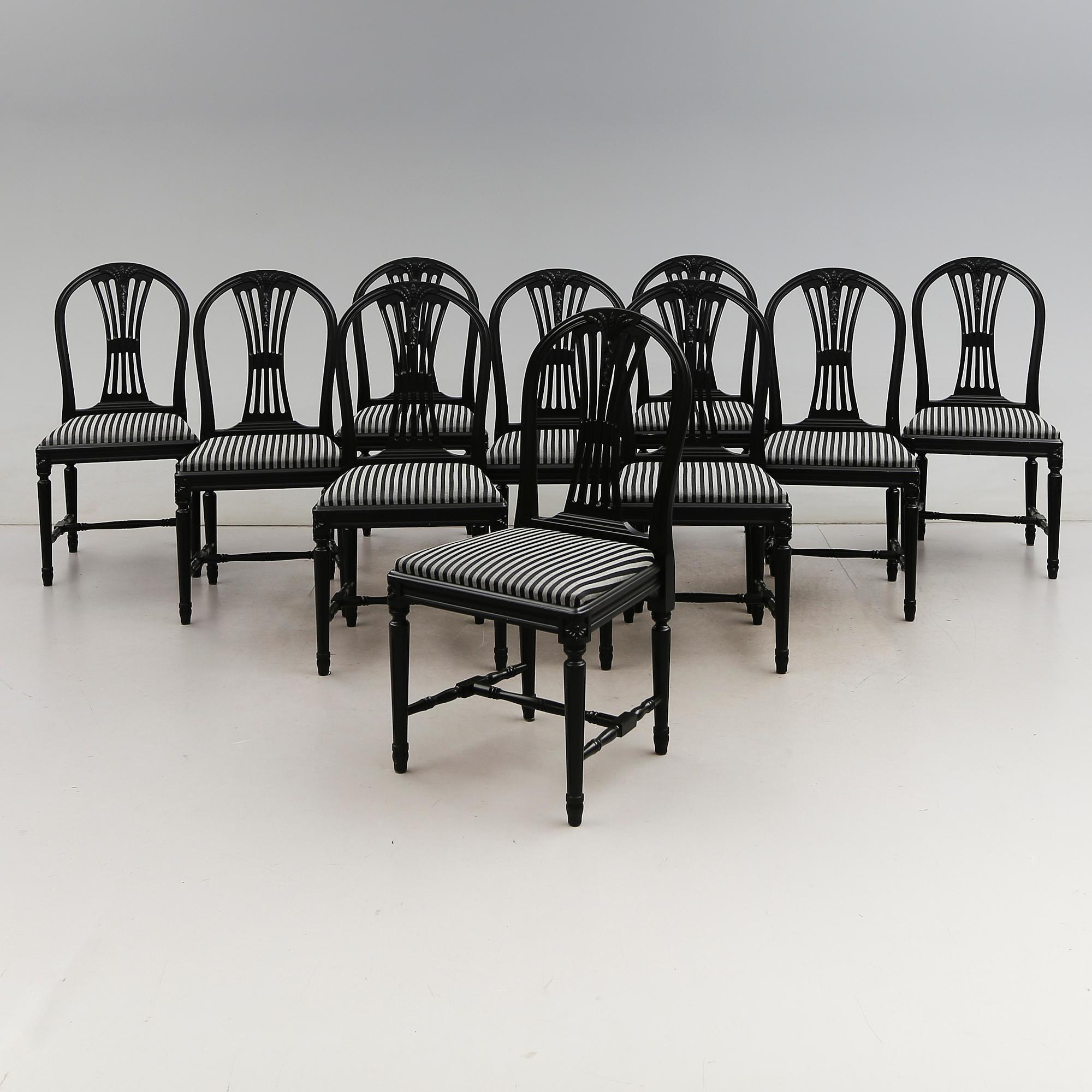 STOLAR, 10 st, gustaviansk stil, 1900-talets andra hälft.