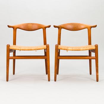 HANS J WEGNER, STOLAR, 5 st, "Cowhorn Chair", modell JH-505, Johannes Hansen, Danmark 1950-60. Formgiven 1952.