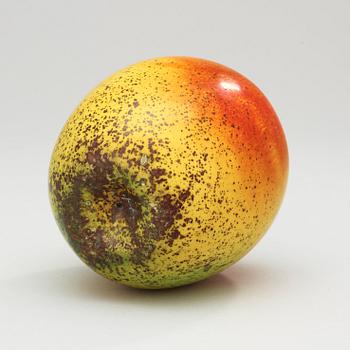 A Hans Hedberg faience apple, Biot, France.