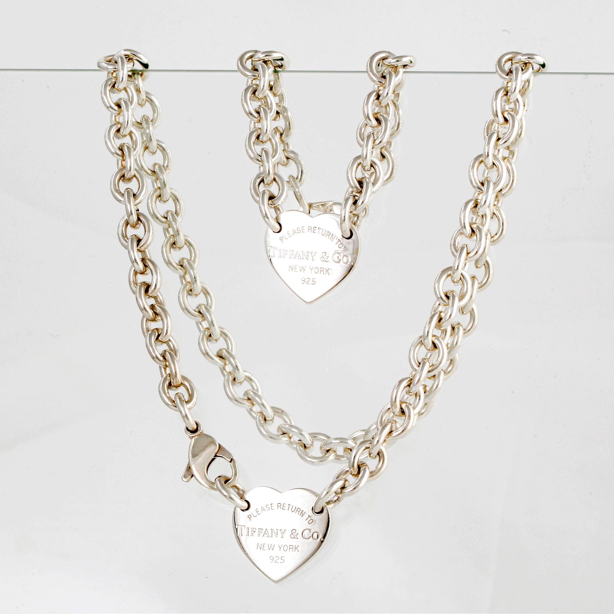 Tiffany & Co, halsband och armband, sterling silver, "Return to Tiffany & Co", original dustbag.