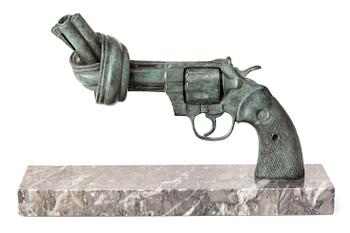 312. Carl Fredrik Reuterswärd, "Non violence".