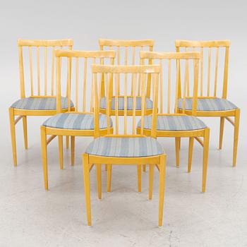 Carl Malmsten, six chairs, model Herrgården, produced by Åfors furniture factory, second half of the 20th century.