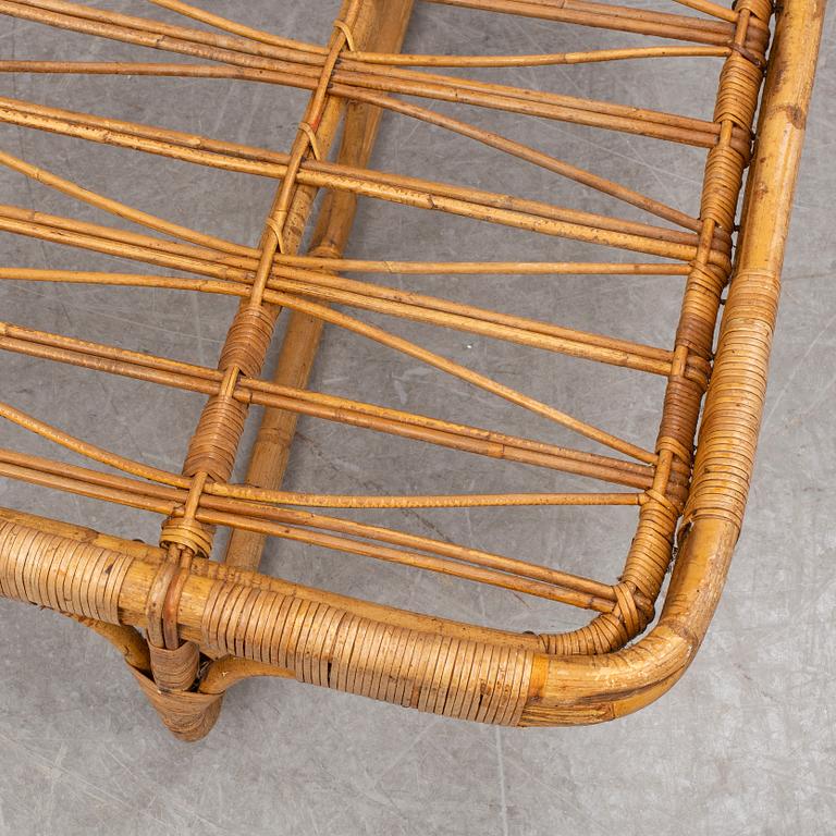 A late 20th Century rattan day bed.