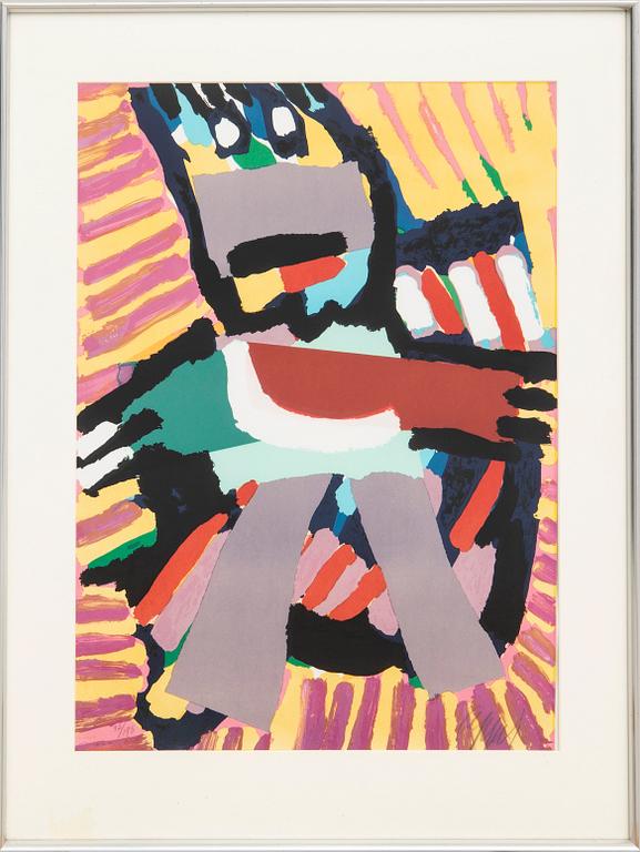 Karel Appel, lithograph signed and numbered 92/195.