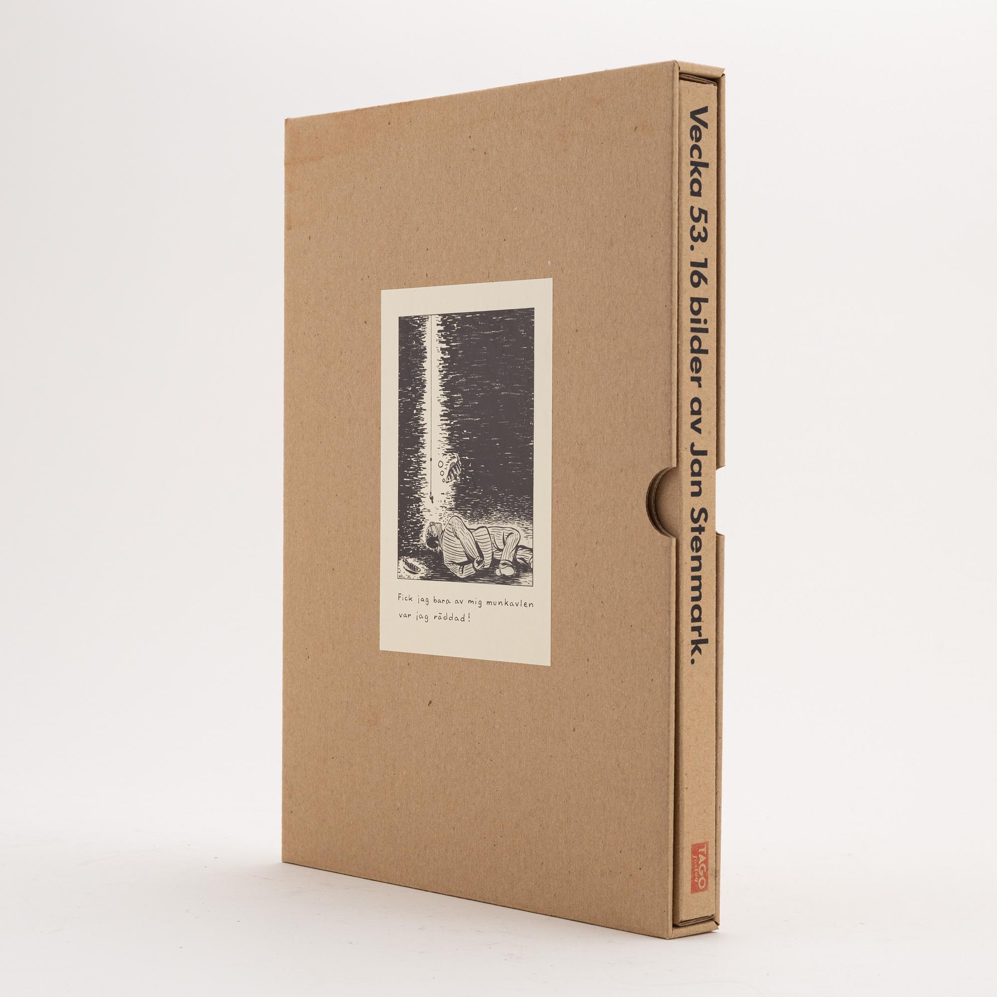 Jan Stenmark, portfolio signerad numrerad 206/500 med 16 grafiska blad.