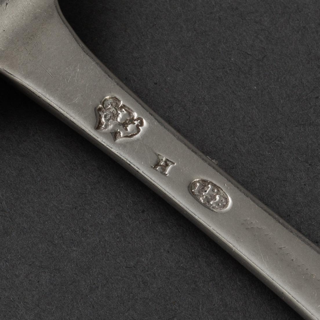 JOHAN PETTERSSON BERGS ÄNKA, skedar, ett par, silver, Norrköping, 1766.