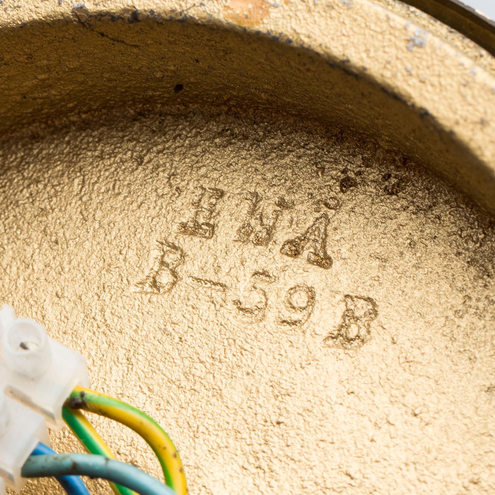 BORDSLAMPOR, två st. mässing, EWÅ, Värnamo, 1900-talets andra hälft.