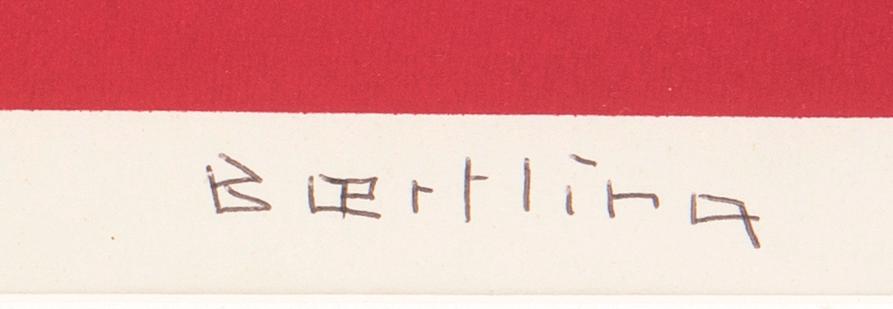 Olle Bærtling, färgserigrafi, signerad Baertling, daterad 1972-77 och numrerad 19/125 med blyerts.