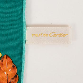 Cartier, a 'La Route des Indes' twill silk scarf.