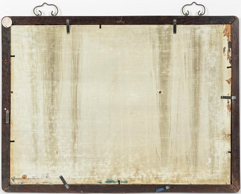 A Chinese reverse glass painting, circa 1800.