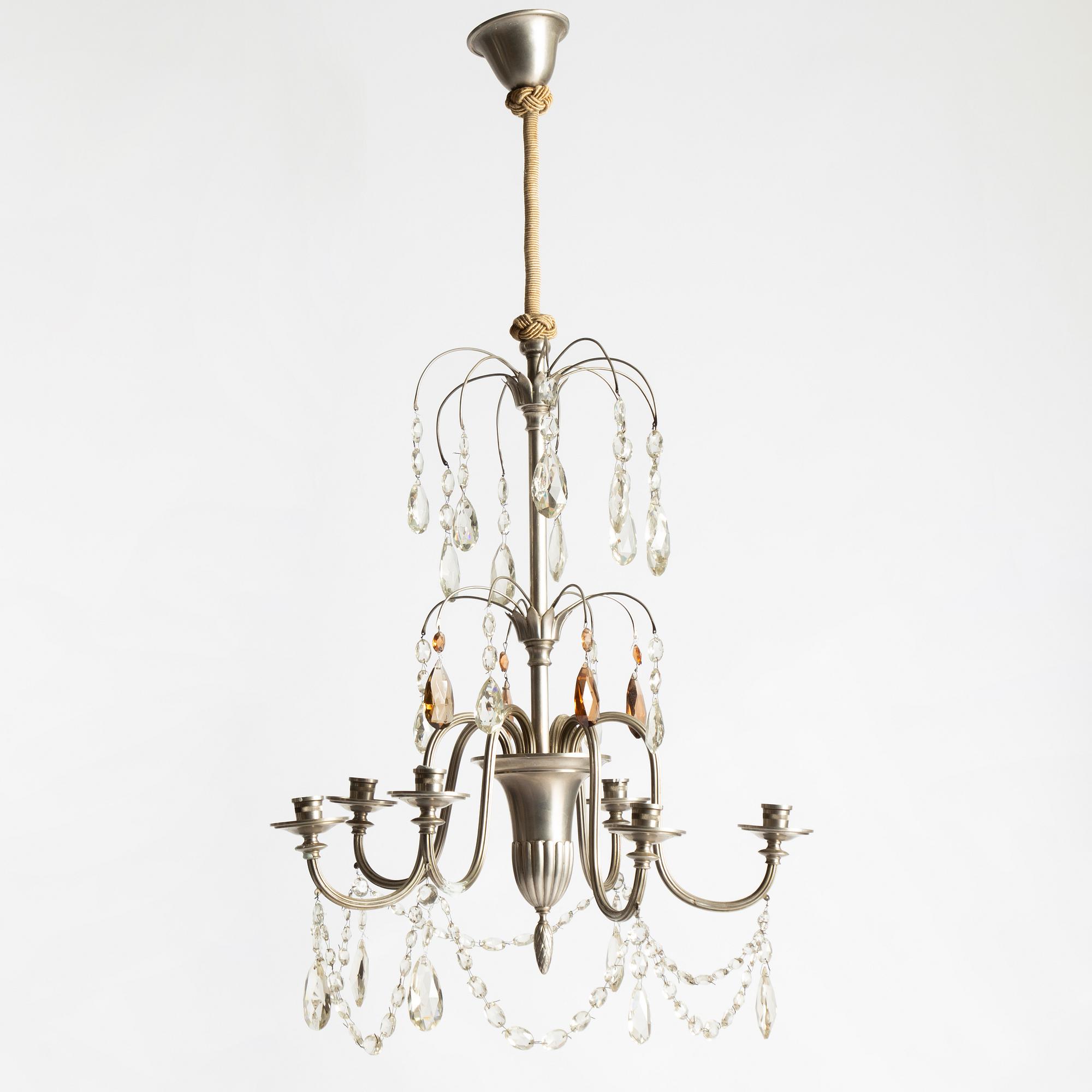 Chandelier, Swedish Grace, 1920s.