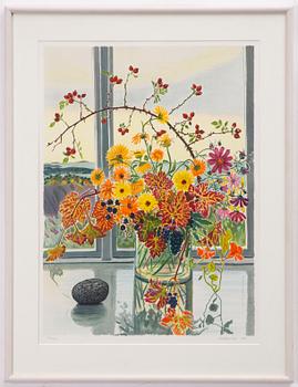 Mona Huss Walin, Still life with an autumn bouquet.