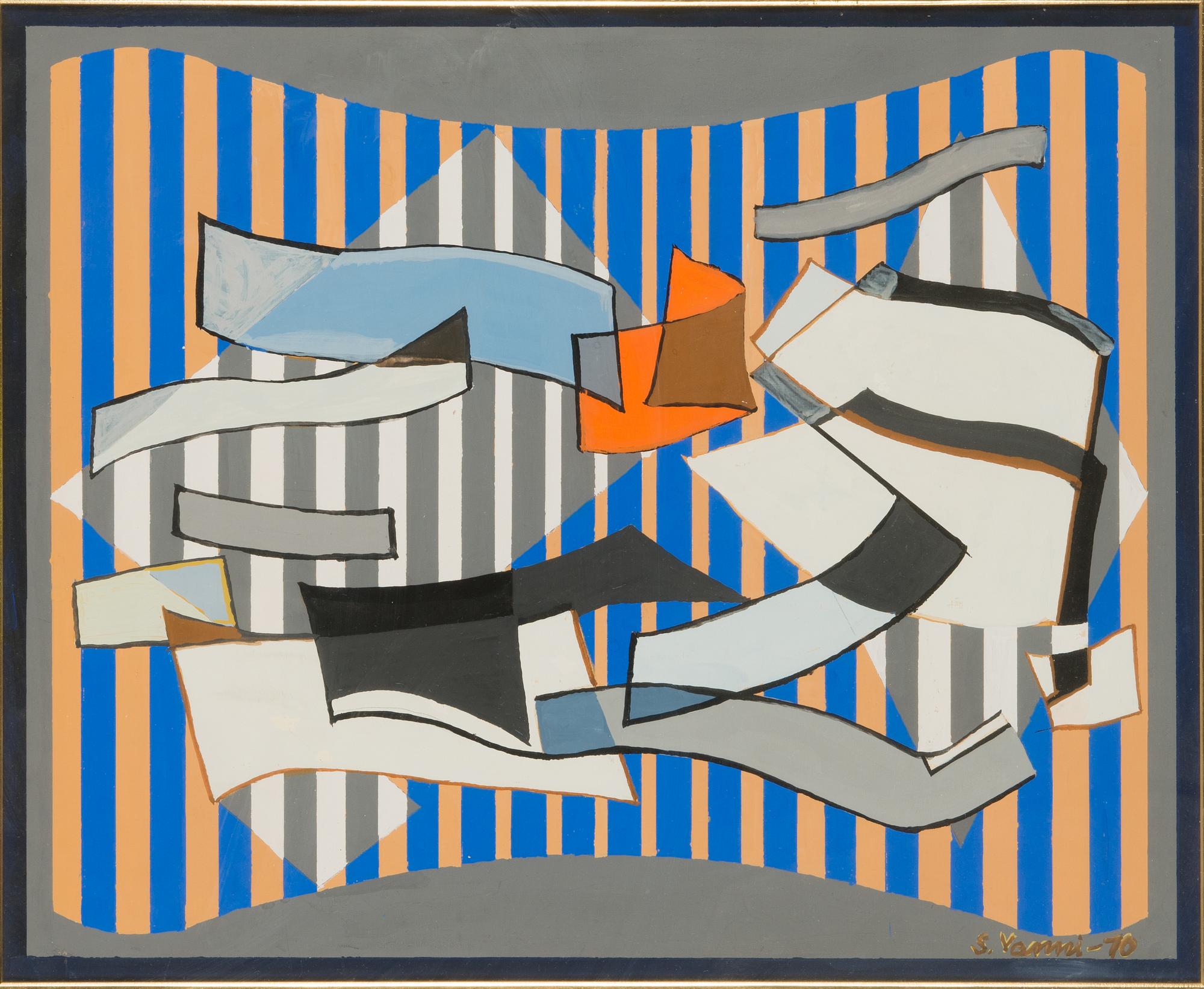 Sam Vanni, gouache, signerad och daterad-70.