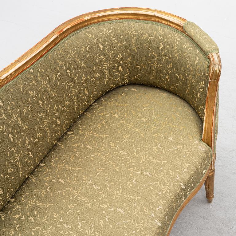 A Gustavian style sofa, 19th century.
