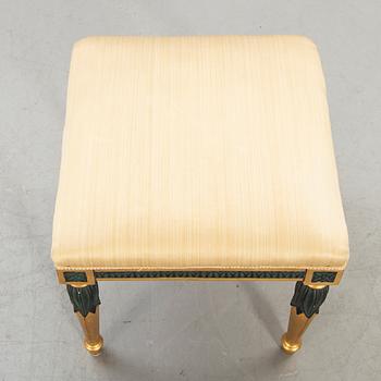 A late Gustavian bronzed stool early 1800s.