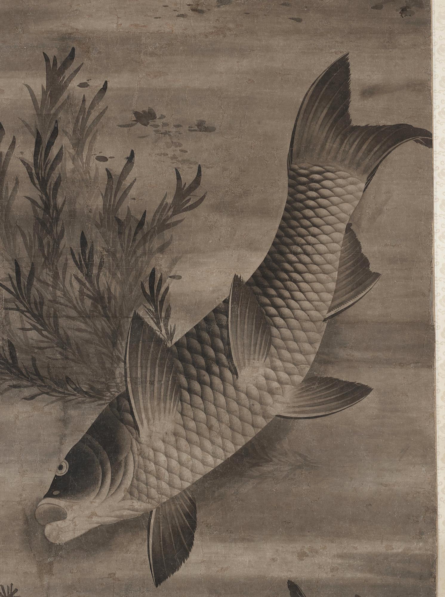 RULLMÅLNING, troligen Japan med kinesisk montering, 1800-tal.