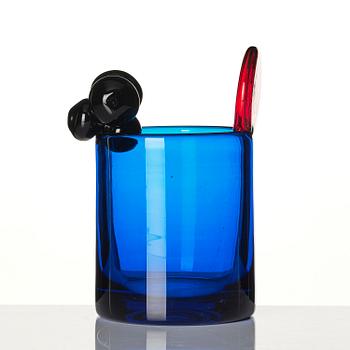 Oiva Toikka, a "Pompom" glass vase, Nuutajärvi, Notsjö, Finland, ca 2000.