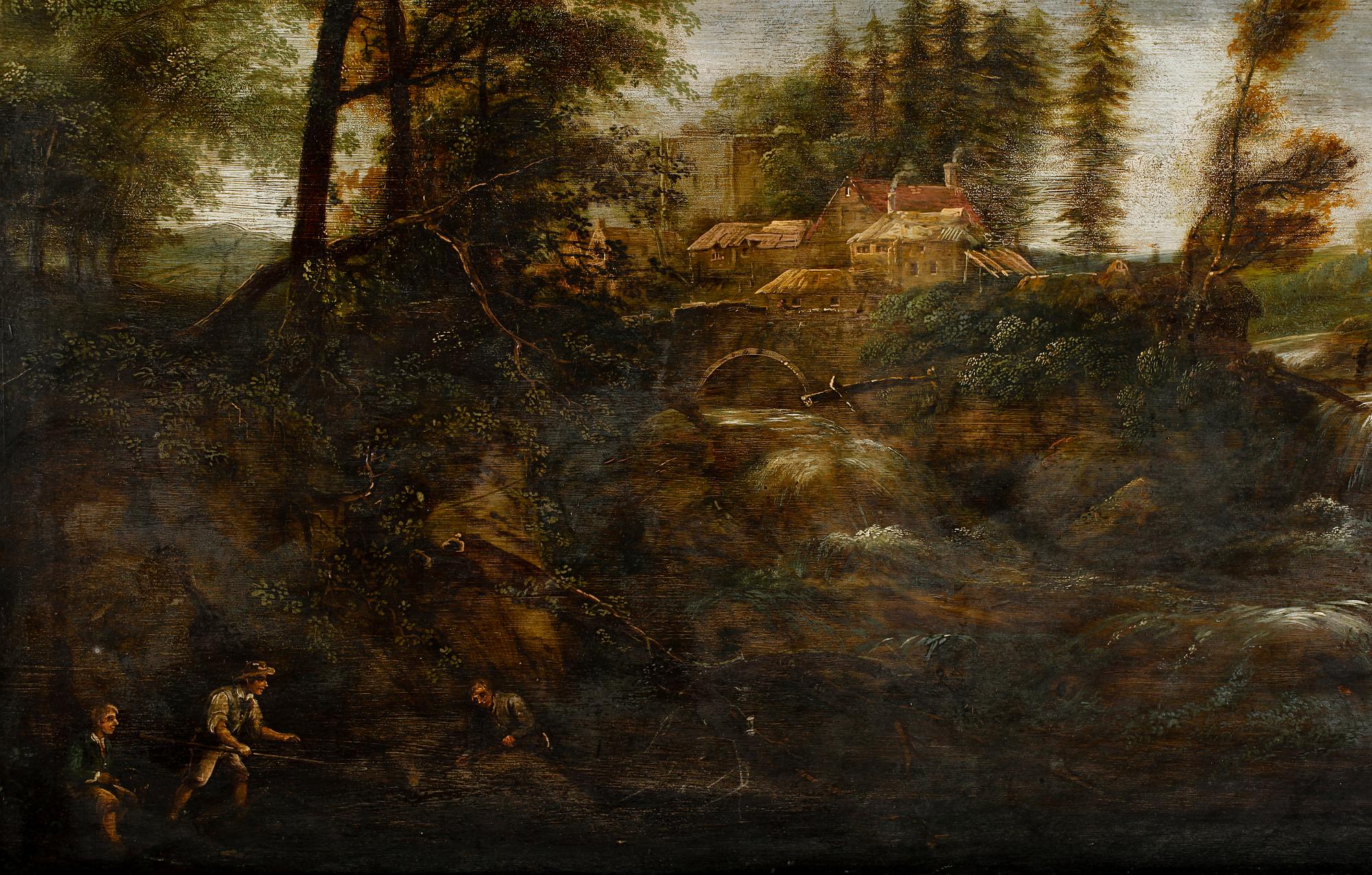 OKÄND KONSTNÄR, olja på pannå, 1700-tal.